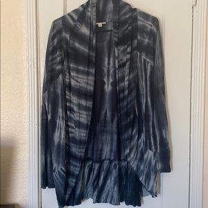 UO silence + noise blue tie dye cardigan